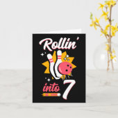Funny Bowling 7th Birthday Rollin' Inn 7 Karte (Gelbe Blume)