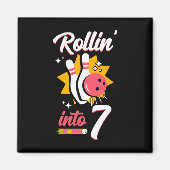 Funny Bowling 7th Birthday Rollin' Inn 7 Magnet (Vorne)
