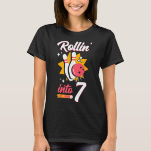 Funny Bowling 7th Birthday Rollin' Inn 7 T-Shirt