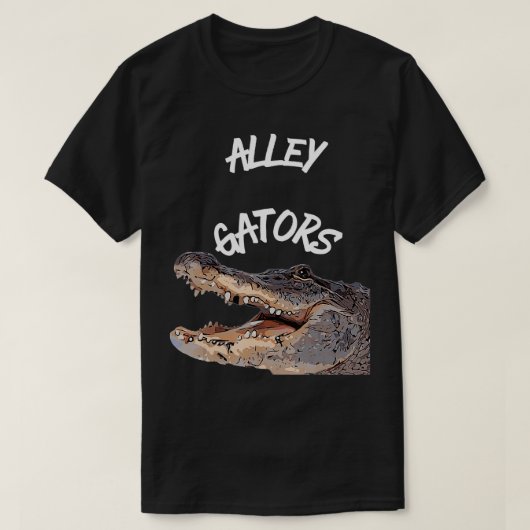 Funny Bowling Alley Gators T-Shirt (Design vorne)
