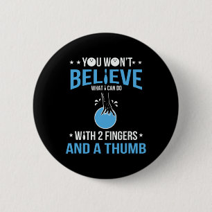 Funny Bowling Art For Men Bowler Funny Bowli Button