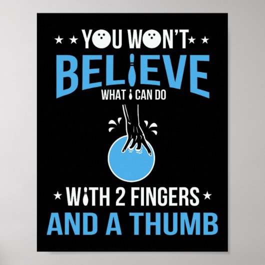 Funny Bowling Art For Men Bowler Funny Bowli Poster (Vorne)