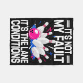 Funny Bowling Art For Women Men Bowler Bowling Fleecedecke (Vorderseite (Horizontal))