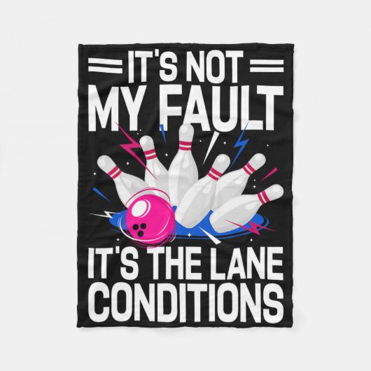 Funny Bowling Art For Women Men Bowler Bowling Fleecedecke (Vorderseite)