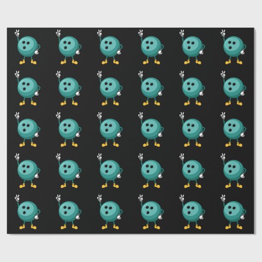 Funny Bowling Ball Strike Lover Bowler Spaß Geschenkpapier (Flach)