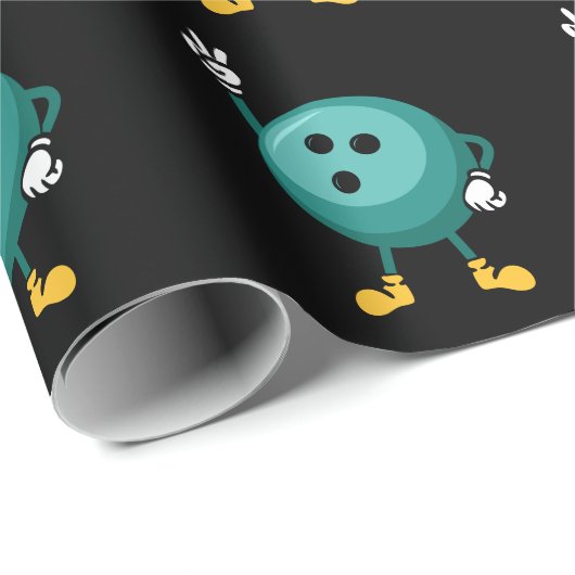 Funny Bowling Ball Strike Lover Bowler Spaß Geschenkpapier (Rolleneckpunkt)