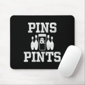 Funny Bowling Beer trinkt Bowler Buttone und Pints Mousepad (Mit Mouse)