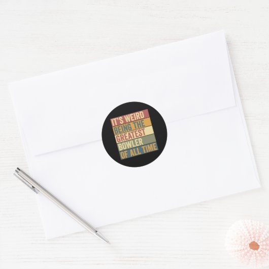 Funny Bowling Bestes Bowler Sprichwort Runder Aufkleber (Umschlag)