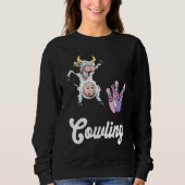 Funny Bowling Bowler Cow Strike Bowling Team Bowli Sweatshirt (Vorderseite)