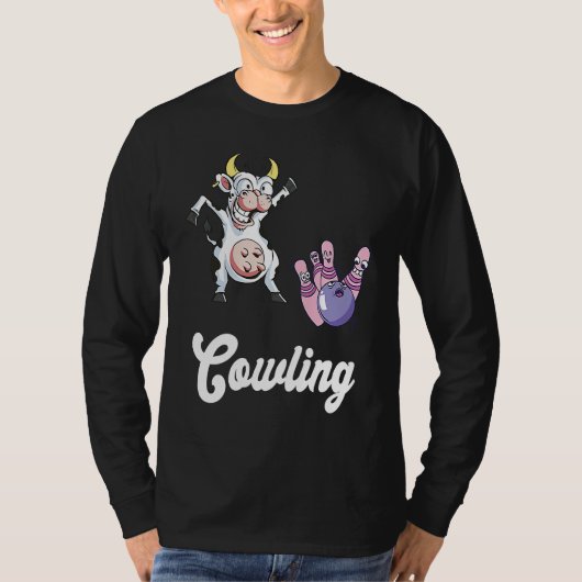 Funny Bowling Bowler Cow Strike Bowling Team Bowli T-Shirt (Vorderseite)