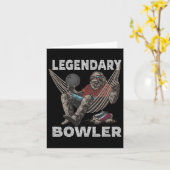 Funny Bowling Bowler Legendary Sprichwort Karte (Gelbe Blume)