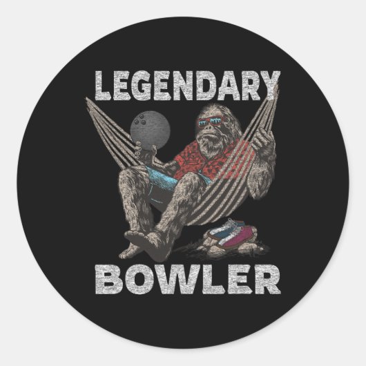 Funny Bowling Bowler Legendary Sprichwort Runder Aufkleber (Vorderseite)