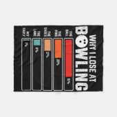 Funny Bowling Bowler Männer Frauen Kinder Warum ic Fleecedecke (Vorderseite (Horizontal))