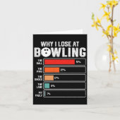 Funny Bowling Bowler Männer Frauen Kinder Warum ic Karte (Gelbe Blume)