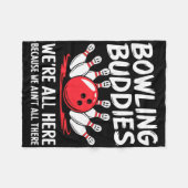 Funny Bowling Buddies Wir sind nicht alles Bowling Fleecedecke (Vorderseite (Horizontal))