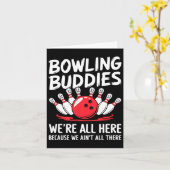 Funny Bowling Buddies Wir sind nicht alles Bowling Karte (Gelbe Blume)