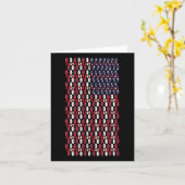 Funny Bowling Button American Flag Design Karte (Gelbe Blume)