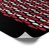 Funny Bowling Button American Flag Design Poster (Ecke)