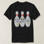 Funny Bowling Button Gesichter für Bowling Lover M T-Shirt (Design vorne)