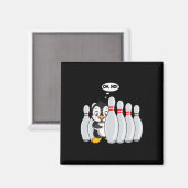 Funny Bowling Button Niedlich Pinguin für Bowling  Magnet (Vorderseite/Rückseite)