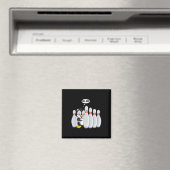 Funny Bowling Button Niedlich Pinguin für Bowling  Magnet (In Situ (Geschirrspüler))