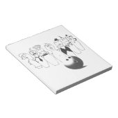 Funny Bowling Button Notizblock (angewinkelt)