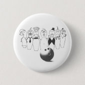 Funny Bowling Button Zeichen. (Vorderseite)
