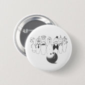 Funny Bowling Button Zeichen. (Vorne & Hinten)