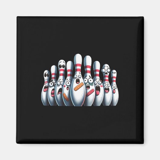 Funny Bowling Buttone Niedlich Scanied Bowling Spo Magnet (Vorne)