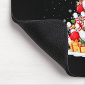 Funny Bowling Christmas Tree Lights Xmas For Men & Mousepad (Ecke)