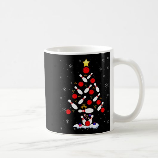 Funny Bowling Christmas Tree Lights Xmas For Men W Kaffeetasse (Rechts)