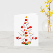 Funny Bowling Christmas Tree Lights Xmas For Men W Karte (Gelbe Blume)