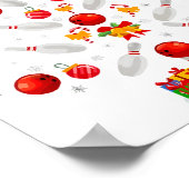 Funny Bowling Christmas Tree Lights Xmas For Men W Poster (Ecke)