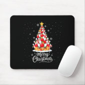 Funny Bowling Christmas Tree Lights Xmas Men Women Mousepad (Mit Mouse)