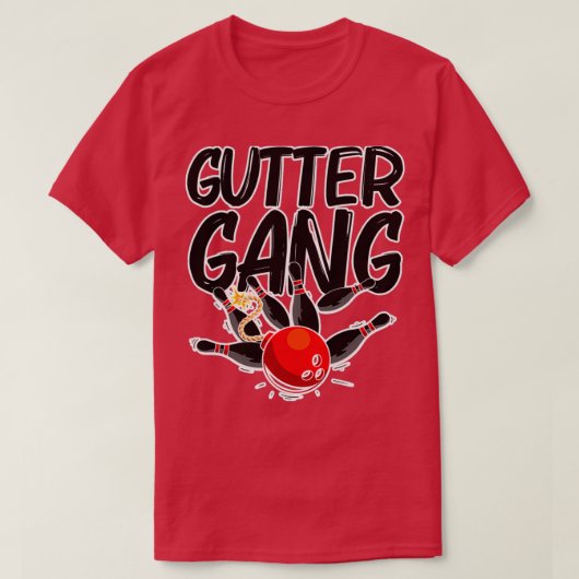 Funny Bowling Cool Gutter Gang Bowlers 1 T-Shirt (Design vorne)
