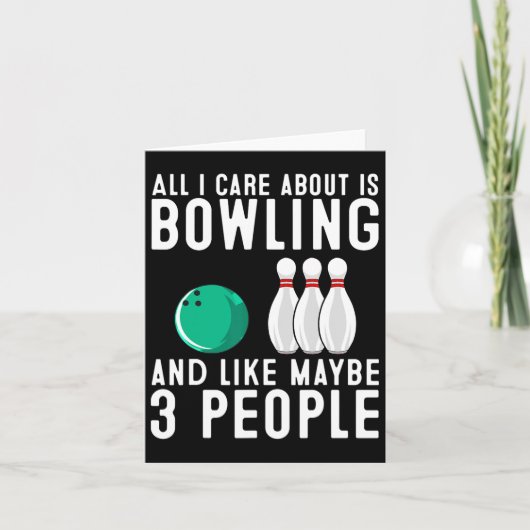 Funny Bowling Design Damen Kinder Bowling Lo Karte (Vorderseite)