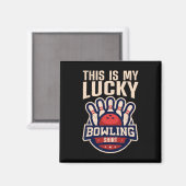 Funny Bowling Design Damen Kinder Bowling Lo Magnet (Vorderseite/Rückseite)