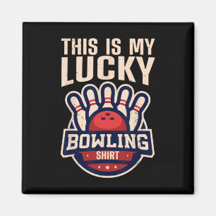Funny Bowling Design Damen Kinder Bowling Lo Magnet