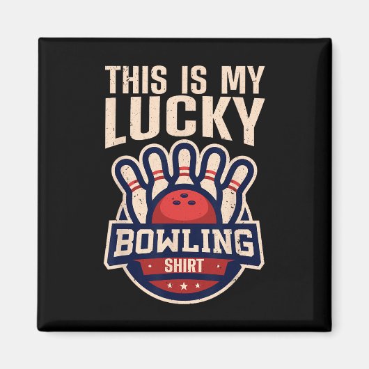 Funny Bowling Design Damen Kinder Bowling Lo Magnet (Vorne)