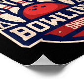 Funny Bowling Design Damen Kinder Bowling Lo Poster (Ecke)
