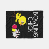 Funny Bowling Design for Girls Women Bowler Bowlin Fleecedecke (Vorderseite (Horizontal))