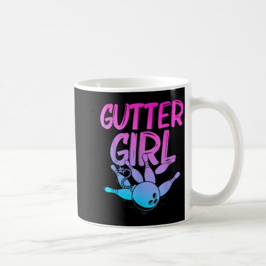 Funny Bowling Design For Girls Women Bowler Bowlin Kaffeetasse (Rechts)