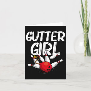 Funny Bowling Design for Girls Women Bowler Bowlin Karte