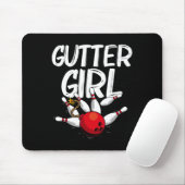 Funny Bowling Design for Girls Women Bowler Bowlin Mousepad (Mit Mouse)