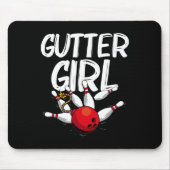 Funny Bowling Design for Girls Women Bowler Bowlin Mousepad (Vorne)