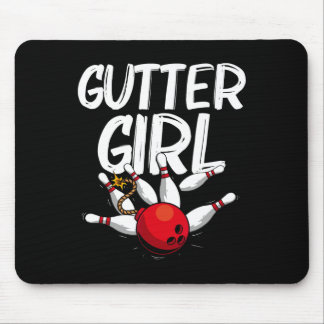 Funny Bowling Design for Girls Women Bowler Bowlin Mousepad