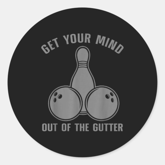 Funny Bowling Design For Men Women Kids Bowling Lo Runder Aufkleber (Vorderseite)