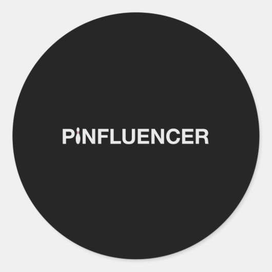 Funny Bowling Design Pinfluencer für Bowlers Runder Aufkleber (Vorderseite)