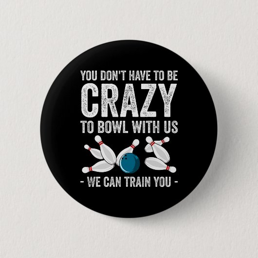 Funny Bowling Design Women Kids Bowler Bow Button (Vorderseite)