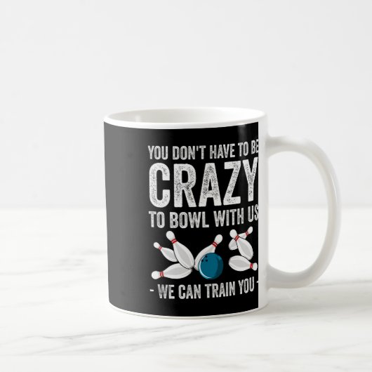 Funny Bowling Design Women Kids Bowler Bow Kaffeetasse (Rechts)